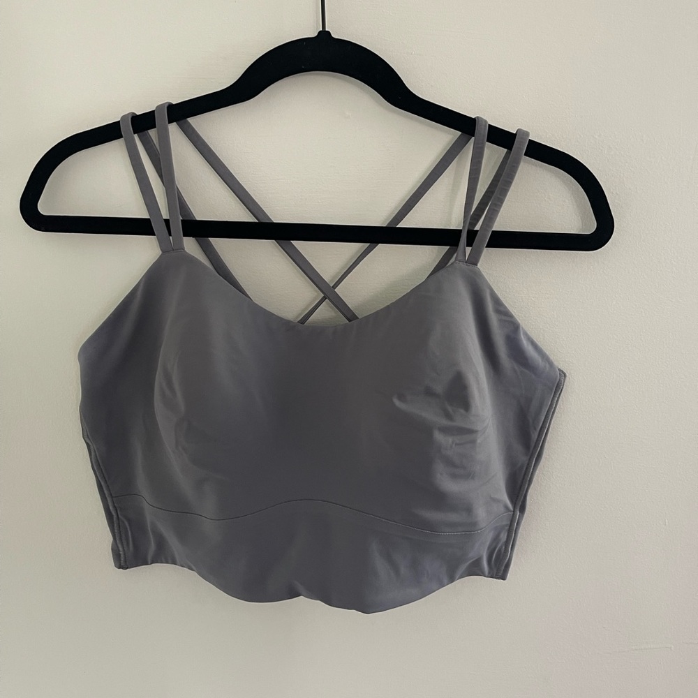 Gray lululemon like a cloud sports bra